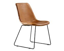 Magnolia Home S Molded Shell Chair Saddle Leather Color Shell Chair Chair Brown Dining Chairs