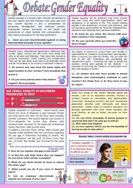 Debate Gender Equality Gender Equality Equality Vocabulary Worksheets