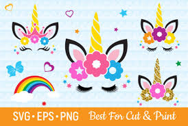 Files are compatible with cricut and silhouette cutting machines, but you. Unicorn Eyelashes Horn Birthday Girl Graphic By Olimpdesign Creative Fabrica