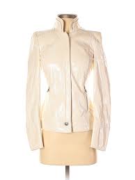 details about dolce gabbana women ivory faux leather jacket 38 italian