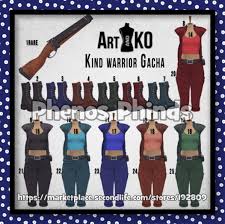 Weapon story  i'd been a slave all my life, the songs of freedom but a dream to me. Second Life Marketplace 13 Art Ko Kind Warrior Gacha Green Vest Maitreya