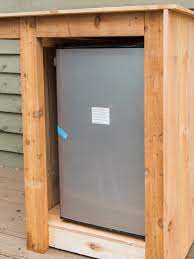 Not only is the mini fridge cabinet totally gorgeous, but oh so functional too! How To Build An Outdoor Minibar Hgtv