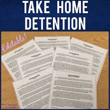 Detention Work Take Home Compositions Editable Student Behavior Civics Classroom Classroom Management