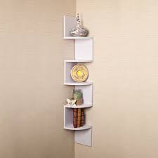 I seriously now want a set of corner where did you get those cute gold containers and the fearless sign on the lower shelf, and the deer head on the. Danya B Large Decorative 5 Tier Corner Floating Wall Mount Display Shelving Unit Overstock 6294214