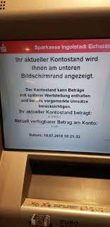 Als ich auf meinem konto geschaut hallo ich warte auf eine sofort überweisung wer kann mir sagen wann die auf meinem konto ist. Kann Kein Geld Abheben Obwohl Genug Drauf Ist Sparkasse Geldautomat
