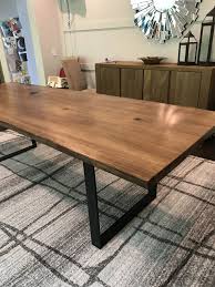 Loved Making This Table Poplar With Special Walnut Stain Clear Loba Finish With Legs I Made From 3 Flat Steel Absolutely Dining Table Table Coffee Table