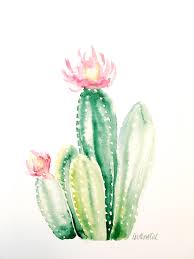 Because watercolor creates wispy washed out layers of color. Cactus 2 Watercolor Print Watercolor Print Cactus Art Watercolor Cactus