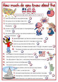 This quiz/worksheet combo will help check your understanding of the beginning of the cold war. How Much Do You Know About The Usa Quiz English Esl Worksheets For Distance Learning And Physical Classrooms