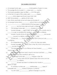 English Worksheets Human Footprint Video Questions