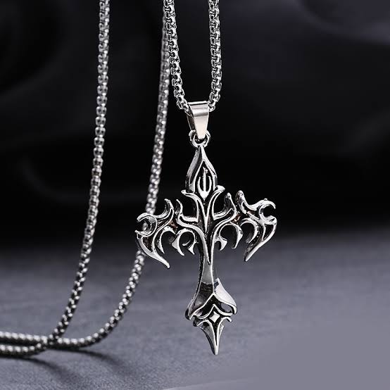 Image of  Sanity stainless steel cross pendant necklace
