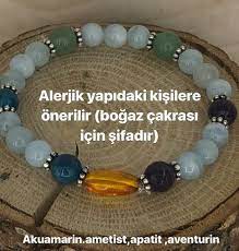 akuamarin astim alerji gibi rahatsizliklar icin sifa olarak bilinir kendine guveni sembolize eder bogaz cakrasini acar apa beaded bracelets jewelry bracelets
