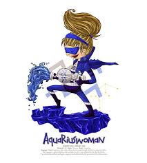 Aquarius Woman Astrological Super Hero Etsy Aquarius Art Hero Aquarius