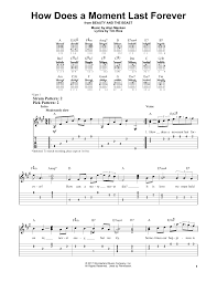 Alan Menken How Does A Moment Last Forever From Beauty And The Beast Sheet Music Pdf Notes Chords Disney Score Easy Guitar Tab Download Printable Sku 416898