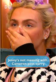 Roses are red, Jenny's from Derry, Cameron's post-curry tummy wasn't  feeling very merry 🤕 #BBUK