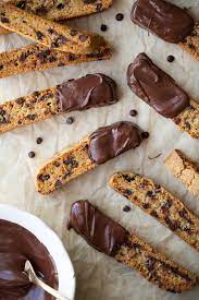 And they're even easier to make than drop cookies! Gluten Free Vegan Chocolate Chip Biscotti Meaningful Eats