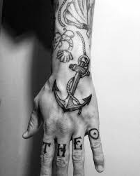 Check spelling or type a new query. Woodcut Style Black And Grey Anchor Tattoo Inked On The Left Hand Hand Tattoos For Guys Small Hand Tattoos Traditional Hand Tattoo