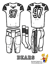 Chicago Bears Football Uniform Coloring Page At Yescoloring Com Football Coloring Pages Coloring Pages Football Uniforms