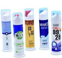 Airless pump toothpaste dispenser tube - YBJ Cosmetic ...