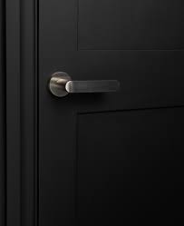 Interior wood door white wood frosted glass panels brass handles with lock. Interior Door Handles Bourdelle Rich Gold Luxe Silver Black