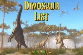 list of dinosaurs dinosaur names with pictures information