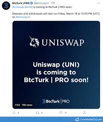 It claims to be the first exchange of its kind in turkey and the world's fourth bitcoin and. Uniswap Uni Btcturk Pro Listing