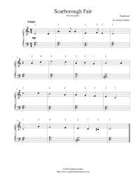 Scarborough Fair For Easy Piano By Traditional Digital Sheet Music For Download Print S0 103241 Sheet Music Plus