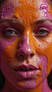 a photorealistic image of a person in the reference image is painting