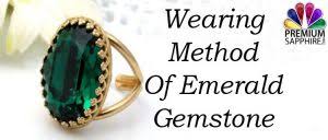 wearing methods of emerald panna gemstone