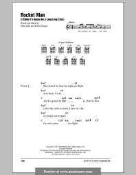 Rocket Man I Think It S Gonna Be A Long Long Time Por E John Em Musicaneo Lyrics And Chords Things To Think About Ukulele Printable