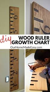 Diy Wooden Ruler Growth Chart Diy Home Decor Growth
