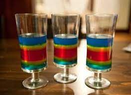 Teeny Tiny Rainbow Cakes Rainbow Shots Shot Recipes Rainbow Jello