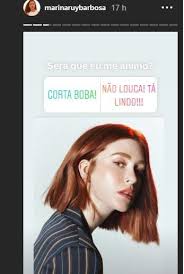 Marina ruy barbosa was born on june 30, 1995 in rio de janeiro, rio de janeiro, brazil as marina souza ruy barbosa. Marina Ruy Barbosa Surge Com Cabelo Curto E Surpreende Fas Louca