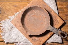 You will have to place it on the rusty side of the cast iron pan (cut side down) and proceed to scrub away at the salt. How To Remove Rust From Pots And Pans Az Rust