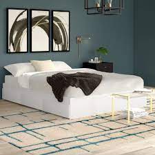 Metal hook and rail system allows for multiple configurations and and adjustable heights which can be used as a modern look low platform bed or add drawers to make it a storage platform. 9 Best Modern Platform Beds With Storage 2020 The Strategist