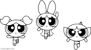 Our powerpuff girls coloring pages in this category are 100% free to print, and we'll never charge you for using, downloading, sending, or sharing them. Bubbles And Blossom With Buttercup Coloring Page Coloringall