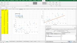 excel scatterplot with reference line