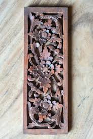 Excited To Share The Latest Addition To My Etsy Shop Bali Carved Wood Flower Wall Art Wood Carving Home Wal Carved Wood Wall Art Flower Wall Art Wooden Art