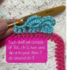 Reverse Shell Stitch Tutorial Crochet Technique With Photos Heart Hook Home Crochet Edging Patterns Crochet Border Patterns Crochet Instructions