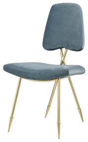 Used reception / visitor chairs. Modern Urban Living Dining Side Chair Velvet Fabric Metal Steel Midcentury Dining Chairs By House Bound Houzz