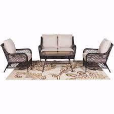 Relax In Your Backyard With The Stylish Essen 4 Piece Patio Set By World Source International Patio Sets At Th Patio Set Outdoor Furniture Sets Outdoor Chairs