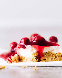 During the summertime, especially, cherry cheesecake is a fan favorite for my entire family. No Bake Cherry Cheesecake Bars Foodess