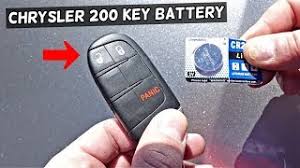 No crank no start on a 2013 chrysler 200 w 2.4 litre engine,battery is good ,has new alternator. How To Replace Key Fob Battery On Chrysler 200 Youtube