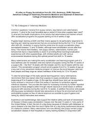 I am a seasoned veterinary professional with over 12 years of experience providing animal care. Dr R K Anderson S Letter To Veterinarians On Socialization