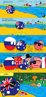 Australia Becomes Popular Australia Russia Usa By Ze Tian Polandball Countryball Australia Funny Aussie Memes Country Memes