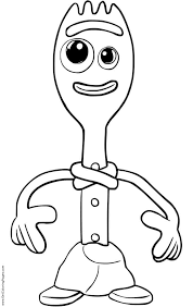 Toy Story 4 Coloring Pages Forky In 2020 Toy Story Coloring Pages Disney Coloring Pages Toy Story Crafts