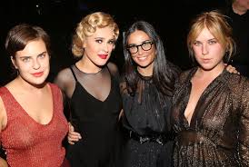 Demi moore is an incredible and fabulous woman with a stunning sharp look. Demi Moore 58 Poses Alongside 3 Daughters For New Swimsuit Campaign