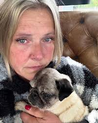 Puppy recovering from truck accident