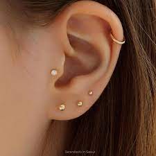 Ball Stud Earring 14k Gold Earings Piercings Stud Earrings Ear Piercings