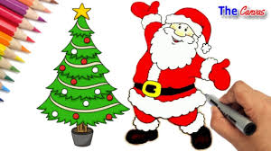 More images for christmas tree santa claus ki drawing » How To Draw Easy Santa Claus And Christmas Tree Step By Step Kids Christmas Drawing Youtube