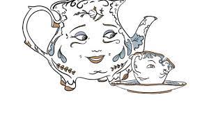 mrs potts and chip the teacup from beauty beast la bete belle et coloriage de cartable